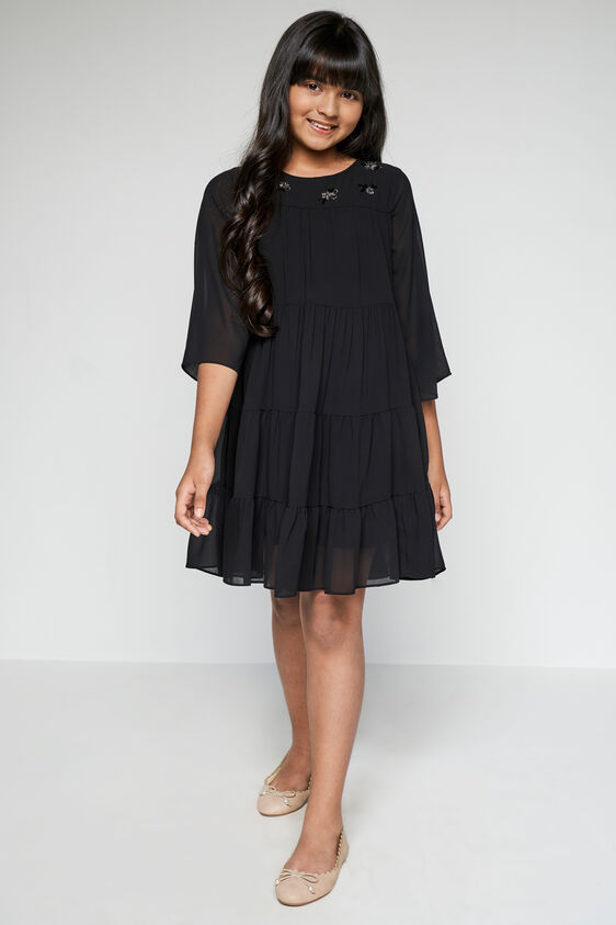 Starry Night Black Dress, Black, image 2